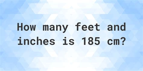 185 cm in inches and feet|185 cm in Feet and Inches Converter and Formula